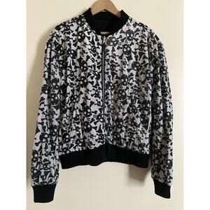 Vintage Buddhist Punk Reversible Skull Bomber Jacket Size 3 Fits L *SEE MEAS*